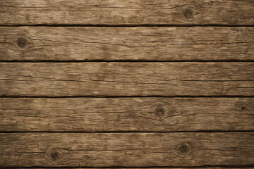 Fototapeta premium Close-up of weathered wooden planks, showcasing natural texture and grain. Perfect for backgrounds, design projects, or rustic themes. A timeless element with organic appeal.