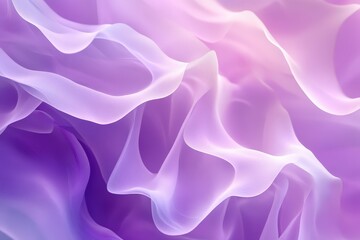 Obraz premium Abstract swirling fabric design in soft purple and white tones.