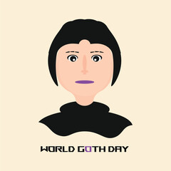 World Goth Day vector, illustration. 22 May.