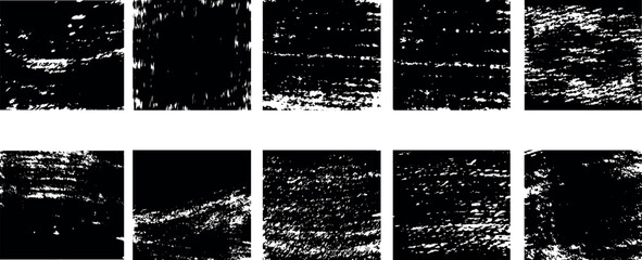 Set of grunge textures, Grunge elements, Brush stroke, ink paint brush, grunge lines. Grunge backgrounds set - stock vector.