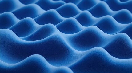 Fototapeta premium Abstract Blue Wavy Texture: A Close-Up Study of Undulating Forms and Shades of Cobalt