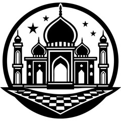 taj mahal vector illustration
