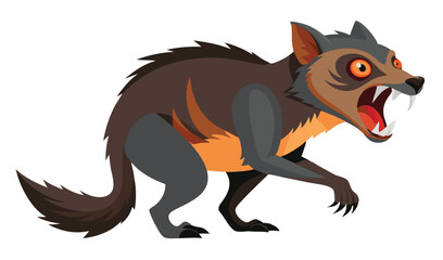 Sunda Colugo Gliding with Claws Extended and Patagium Stretched