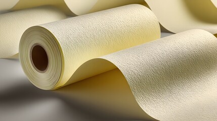 Very pale pastel butter yellow wallpaper, flat light, minimal tone