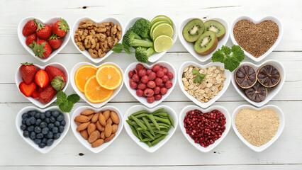 Lustiges Obst und Gemüse als Cartoon Set. vector illustration of various fruits and vegetables with cute cartoon faces. Suitable for children's books or educational material.