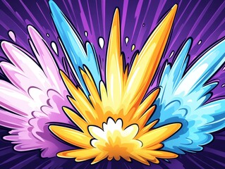 Obraz premium Colorful explosion bursts