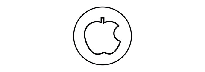 Apple icon set. Apple vector icon.