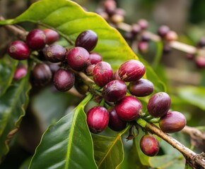Coffee plant in its natural habitat