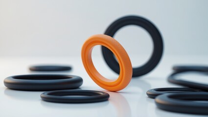 Oil seal set against a white background