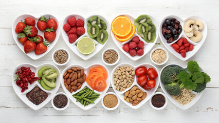 Lustiges Obst und Gemüse als Cartoon Set. vector illustration of various fruits and vegetables with cute cartoon faces. Suitable for children's books or educational material.