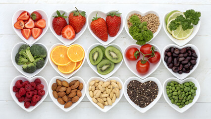 Lustiges Obst und Gemüse als Cartoon Set. vector illustration of various fruits and vegetables with cute cartoon faces. Suitable for children's books or educational material.