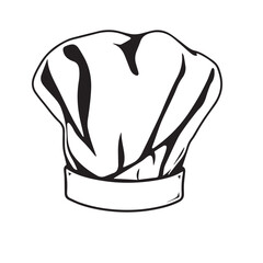 Cook hat. Chef hat logo graphic design on white background. Chef Hat Illustration Drawing Art. 
