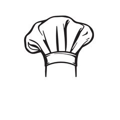 Cook hat. Chef hat logo graphic design on white background. Chef Hat Illustration Drawing Art. 
