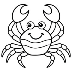 crab on white background