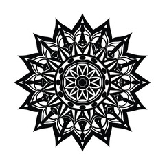 a eternal mandala line art vector art silhouette 