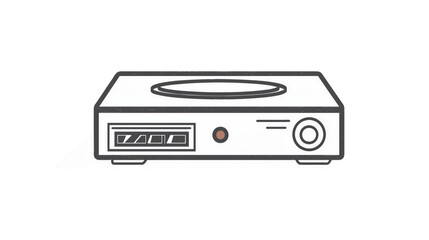 Fototapeta premium Minimal Wifi Router Icon for Internet Network Connectivity and Technology Design