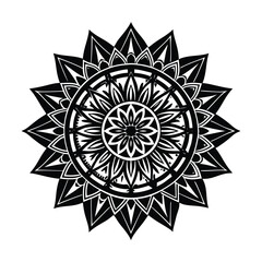 a eternal mandala line art vector art silhouette 