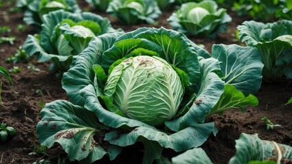 Severe fungal infestation in brassica crop with black spot and circular spot symptoms