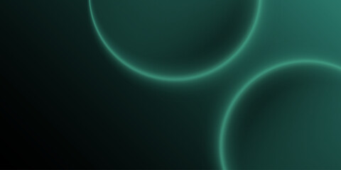 Dark green background with overlapping circular shapes. The background is smooth and gradient, featuring green and black tones. Minimal abstract circles vector gradient background