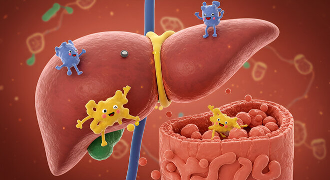 Liver Cell Showing Detoxification Enzymes