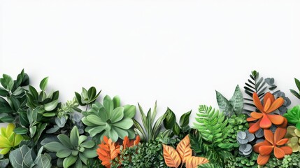 Vibrant collection of succulent plants with various textures and colors against a light background.