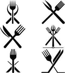 chopped spoon vector design concept silhouette art and illustration