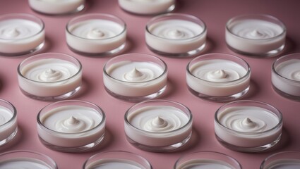 Pink backdrop featuring white cream texture pattern