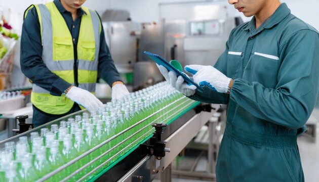 A worker checking and recording the product's condition