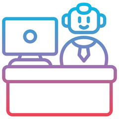 Ai Office Assistant Icon