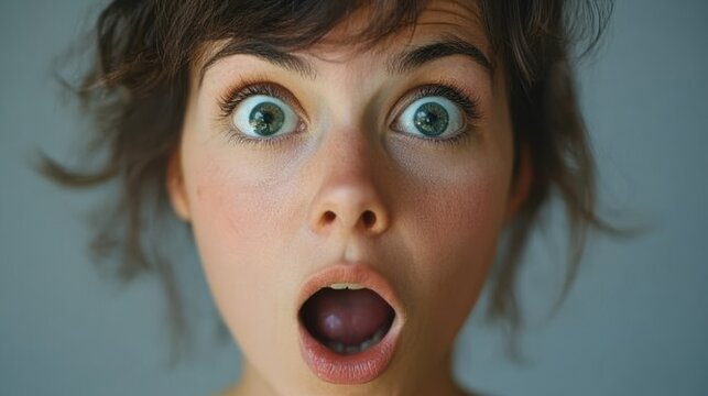 A person showing surprise or shock on their face