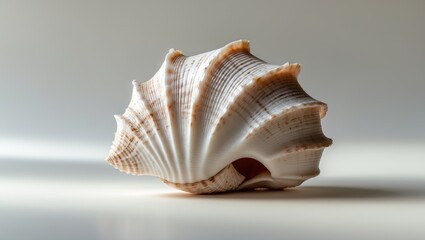 Obraz premium White background featuring Hexaplex sea shell