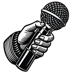 retro microphone vector illustration