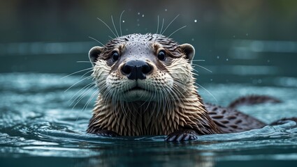 North American river otter aquatic activity