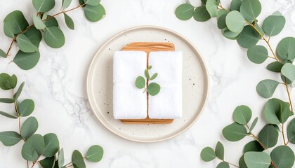 Elegant dessert presentation minimalist kitchen food styling indoor setting overhead view modern aesthetics