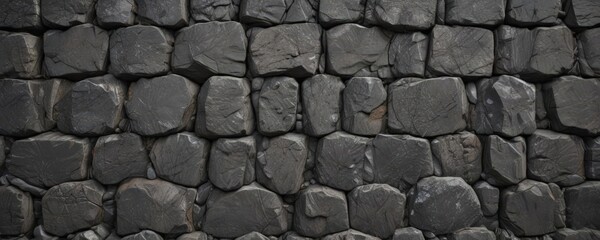 Rough, dark grey stone wall; subtle cracks and texture ,  seamless,  heavy