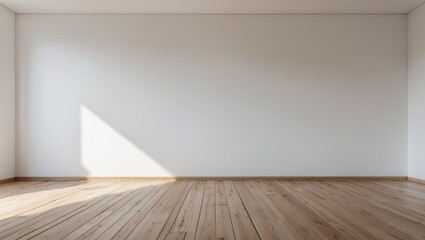 Residential house featuring an empty room with white walls and wooden flooring