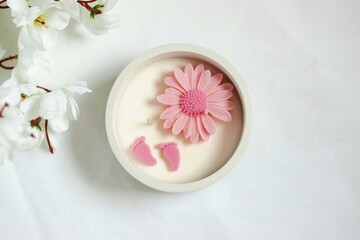 Artisan Ceramic flowers with Neutral Tones