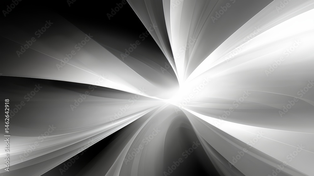 Poster black and white image of a wave with a white background. the image has a sense of movement and energ