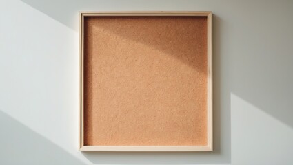Fototapeta premium Square cork board displayed alone over a white surface