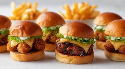 Overflowing with Flavor, Mini Burgers, Crispy Bites, and Fries Galore