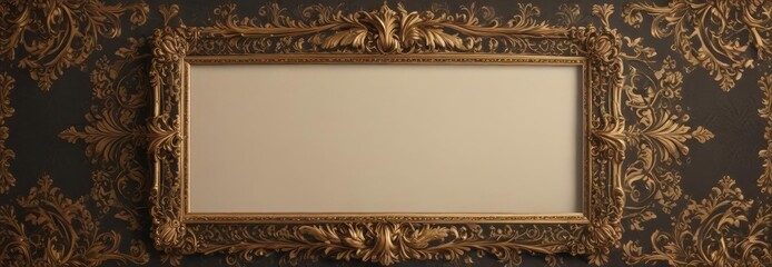 Damask-inspired frame, lavish details  Perfect for special occasions ,  template,  border,  stylish