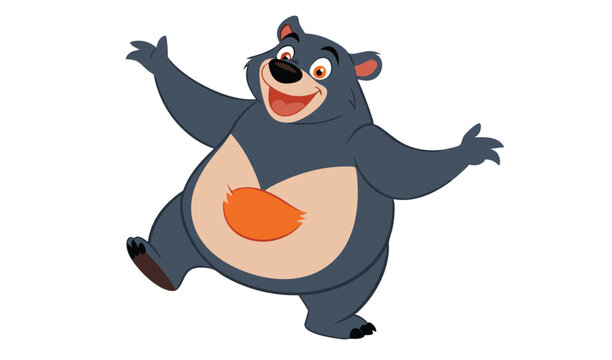 Baloo Dancing with Swaying Belly and Raised Arms