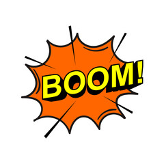 Comic speech bubble with phrase Boom