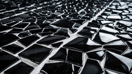 Vintage textured pattern of shattered tile chaos