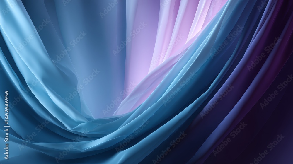 Leinwandbilder Smooth ultraviolet gradient transitions into rich indigo, featuring a soft glow and textured surface, providing an abstract backdrop with ample copy space on the right