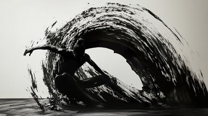 Fototapeta premium Abstract Black and White Art