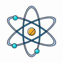 atom icon isolated on white background