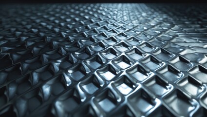 Fototapeta premium Rugged textured steel and iron diamondplate background