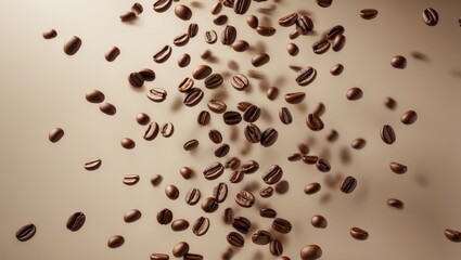 Flyin Coffee Beans Mockup Featuring Banner and Background