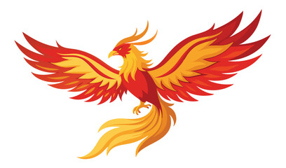 Fawkes the Phoenix with Crimson and Gold Wings